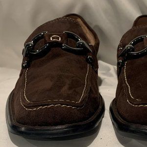 Men's Fratelli Chocolate Brown Suede loafers with Buckle